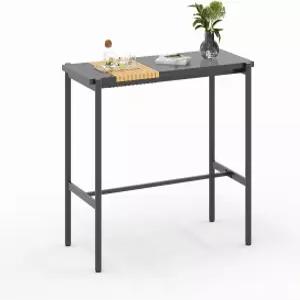 선데일 야외 바 테이블 내후 방수 탑이 있는 직사각형 파티오 높이 카운터 콘솔 정원 마당 발코니