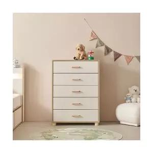 5단 서랍장 800 틈새서랍장 침실서랍장 와이드 원룸 퍼플 서랍 속옷장