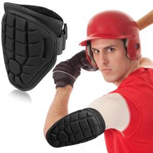 및 JRINye 야구 엘보우 가드, 소프트볼용 조절 가능한 EVA 패드, 보호 장비 타자의 수비수 - 검은색, 원 사이즈