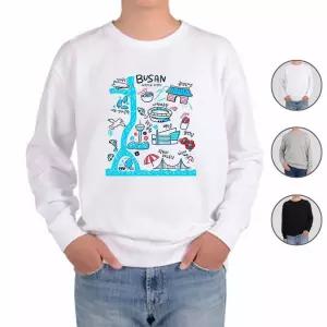 맨투맨 전색상 국내여행 부산 해운대 프린트셔츠 MnG5+2MpK