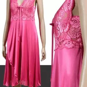 플라워 레이스 랩스타일 홈드레스 슬립 여자 란제리 CpU4+6EHd