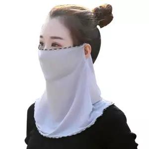 얇은 실크 커버 목보호천마스크 여름 냉감 자외선