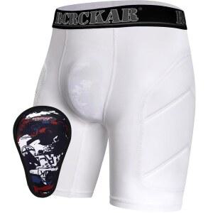 RCRCKAR 소년 야구 슬라이딩 반바지와 보호 컵 패딩 압축 반바지 속옷 야구공용