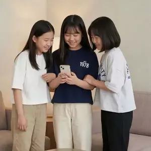 [보리보리/말괄량이]시티반크롭01 주니어의류 초등학생 반팔티 여아옷