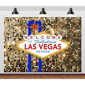 CORFOTO 10x8피트 라스베이거스 배경 생일 장식 파티 웨딩 데코 포토 부스 소품을 위한 골든 보케 라이트 카지노 나이트 광고