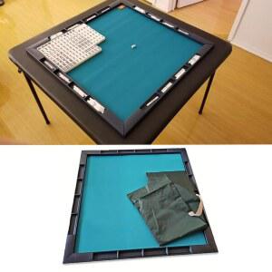 보관 파우치와 내장 홈이 있는 악스크조 프리미엄 마작 매트 u2013 모든 테이블을 게이밍 스테이션으로 변환하세요