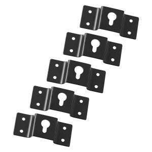 [미국배송] UXCELL 5개 벽걸이 스피커 걸이 브래킷 7CM 길이 장착 의류 랙 철제 행거 플레이트 액세서리 서라운드 사운드 박스 오디오 블랙