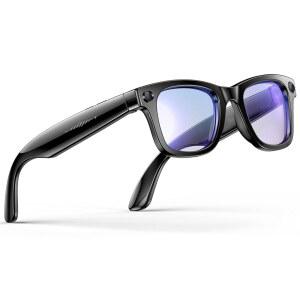 업그레이드된 AI 스마트 글래스와 카메라 800w 흔들림방지 글래스 실시간 번역 객체 인식 음성 비서 비즈니스 여행 야외 사용에 적합한 블루라이트