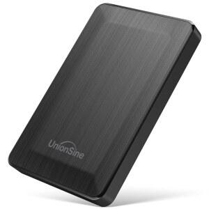 UnionSine 2.5인치 휴대용 외장 하드 드라이브 1TB USB 3.0 Type-C HDD 스토리지 PS4 Xbox PC Mac TV 데스크탑 노트북(블랙) HD3513에 호환됩니다