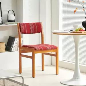 줄무늬의자 빈티지 복고풍 버건디레드 스툴 식탁의자 부지