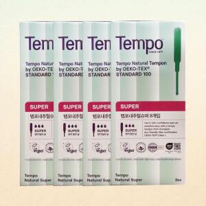 내추럴 8p X 4팩 유기농 흡수력좋은 삽입형 중형 대형 동아제약 레귤러 템포 순면 탐폰 슈퍼 EWFHYSAB