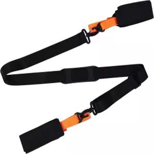 BOXOB 스키 스트랩 및 폴 캐리어 조절 가능한 운반 어깨 고정 쿠션 홀더 래시 슬링 액세서리 성인 스노보드