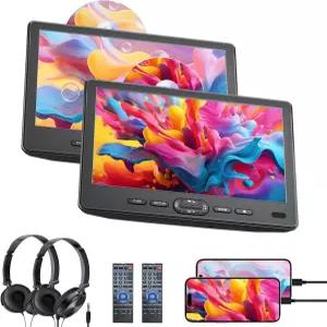 10.6인치 차량용 DVD 플레이어 - 흡입형 디스크 장착 펠레만 듀얼 휴대용 헤드레스트 플레이어로 동일한