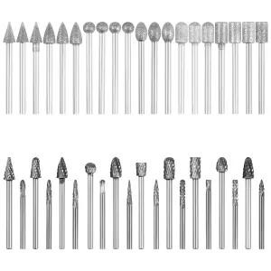 유리 목재 금속용 40개 연마 조각 비트 세트 1/8인치 생크 120 그릿 다이아몬드 그라인더 유니버설