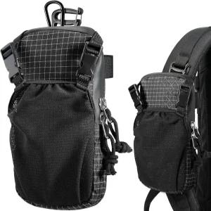 백팩 아이폰용 몰 휴대폰 파우치 - 방수 전술 벨트 스트랩 EDC 테크 물병 홀더 백 등산객용 포켓 부착 가방