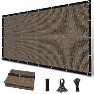 아마제닉스 90% 선쉐이드 천(그롬멧 포함) 12피트 x 20피트 퍼골라 교체용 쉐이드 커버 캐노피 프라이버시 스크린 모카 야외 파티오 가든(맞춤형)
