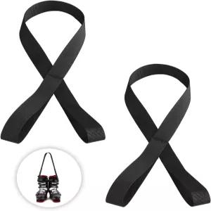 2pcs 스키 부츠 캐리어 스트랩 조절 가능한 액세서리 운반용 어깨 겨울 야외 활동용