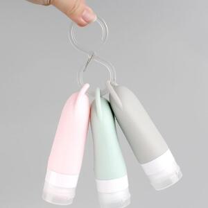 [2개구성] 휴대용 샴푸통 90ml 헬스가방용품 여행용공병 공병고리 수영장세면 실리콘공병 AEWE4407E