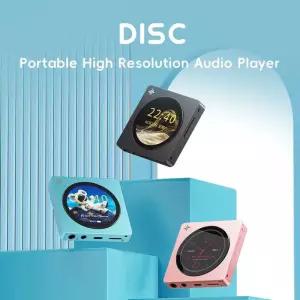 FiiO FIIO DISC 휴대용 하이파이 음악 플레이어 듀얼 DAC 35mm 44mm 출력 블루투스 54 LDAC 원형 터치스크