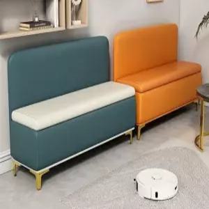 가죽 등받이 벤치 수납 쿠션 쇼파 의자 2인 편한 매장 식탁