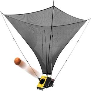 효율적인 자동 농구 슈팅 머신 듀얼 파워 충전식/플러그 트레이너 2in1 전동 리바운더 포함