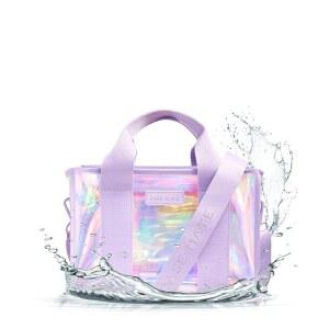 케이스메이트 비누 방울 젤리 토트백(미디엄 크로스바디) - 여성 크로스바디 스트랩이 있는 아이리데센트 비치백 방수 팁 방지 접이식 세척가능 수영장 여행 휴가용 비치 토트