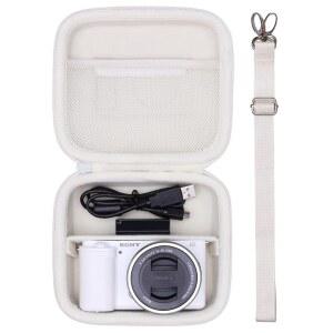 [미국배송] 소니 알파 ZV-E10 / ZVE10 II A6400 6700 A6100 A6000 카메라용 DR-AMIU 하드 케이스 및 16-50MM 렌즈 캐논 파워샷 G7 X MARK III 디지털 카메라 여행용 크림 보관 가방