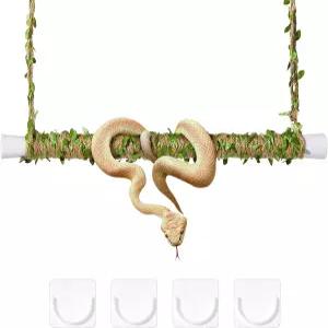 뱀 강화 클라이밍 스틱 옥수수 뱀을 위한 15.55-24.4인치 조절식 클라이머 스윙 장난감 볼 파이썬 탱크