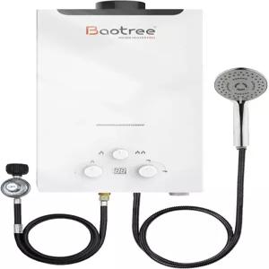 탱크리스 온수기 프로판 디지털 디스플레이가 장착된 4.76 GPM RV 실내 및 캠핑을 위한 과열 방지 기능이