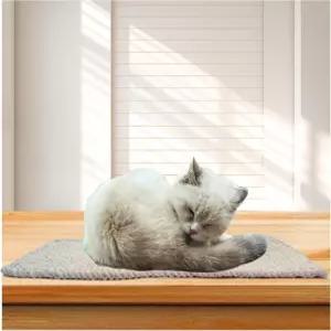 고양이 창문 실 애완동물 패드 농어 니트 매트 베개 시트 침대 실용 쿠션 양면 (베이지 8 x24 )
