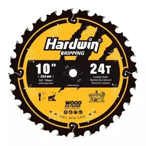 하드윈 10인치 테이블 톱날 24T 카바이드 팁 5/8 아버 하드우드/소프트우드/플라이우드용 정밀 절단 얇은