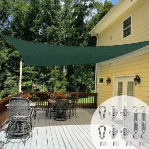 탕 선쉐이드 세일 12피트 x 직사각형 캐노피 하드웨어 키트 사각 쉐이드 천 UV 블록 야외 파티오 커버