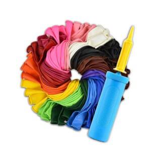 QRabbit 150 팩 핸드 펌프 포함 12인치 풍선 - 15가지 다양한 색상의 파티 결혼식 생일 신부 샤워 크리스마스 장식용 두꺼운 라텍스