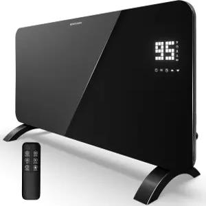 1500W 컨벡션 공간 히터 실내용 33인치 전기 패널 리모컨 24시간 타이머 및 소음 0이 있는 다목적(휴대용