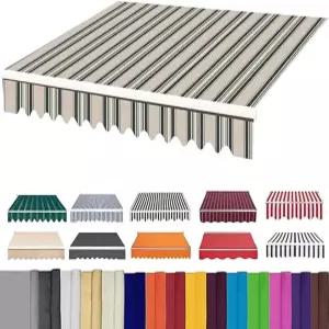 12피트 X 10인치 접이식 차양 교체용 천 선쉐이드 커버 선셋터 데크 파티오 천(프레임 미포함) (스트라이프