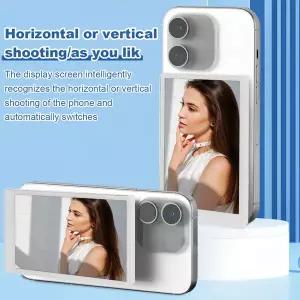 마그네틱 스마트 폰 셀카 모니터 Vlog Selfie 라이브 비디오 용 풀 HD 무선 블루투스 후면 카메라 스크린