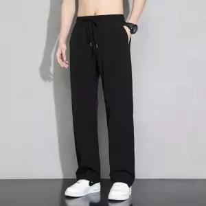 남자 슬림핏 밴딩 통바지 여름 시원한 일자 팬츠 2색