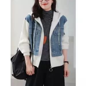 청 가을 캐주얼 여자점퍼 집업 야구 항공 코트 후드 슬림핏 가짜 트렌치 원템3