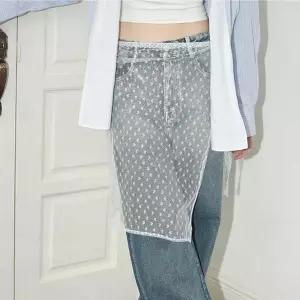 여자 시스루 레이스 랩 페이크 스커트 힙 커버 코디 URu9+4Vrr