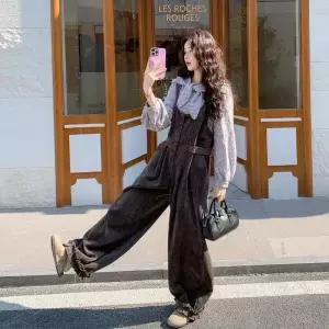 멜빵 톱 여자정장세트 세트 토끼 귀 원템1