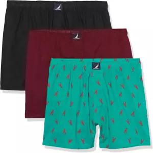 노티카 남성 클래식 코튼 3팩 우븐 복서