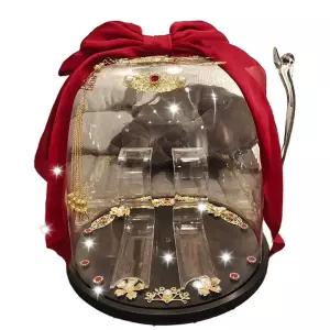 프로포즈 결혼 유리돔 투명 모형 포장 케이스 신발