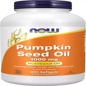 NOW 보충제 필수 지방산과 피토스테롤이 함유된 호박씨 오일 1000mg 콜드 프레스 소프트젤 200개