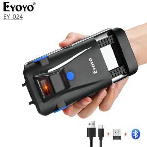 Eyoyo EY-024 2D 블루투스 바코드 스캐너 휴대폰 후면 클립형 무선 충전식 리더