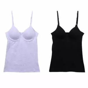 [라일리여성언더웨어] Rly 노와이어 끈 면 브라 런닝 브라나시 탑브라