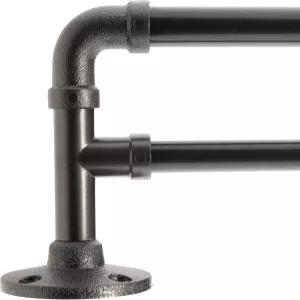 데코폴리탄 5/8인치 파이프 더블 커튼 봉 세트 48~86인치 빈티지 브론즈