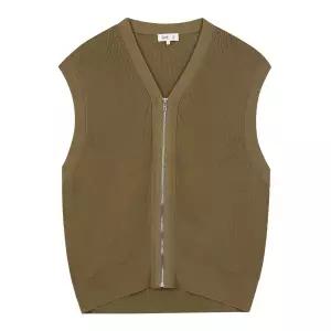 [롯데백화점]지이크 브이넥 집업 니트 베스트 PGUCB8028