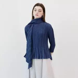 보리주름 스카프 세트 플리츠 블라우스_YJ04WQPBL80