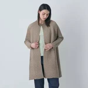 와플 주름 오픈 플리츠 롱 코트_YK03WNPCT02
