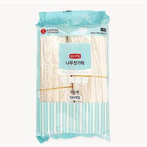 [2개구성] 이푸드 용 세트 식당 GDM 나무 도시락 젖가락 업소 100개 일회 LWE5D864